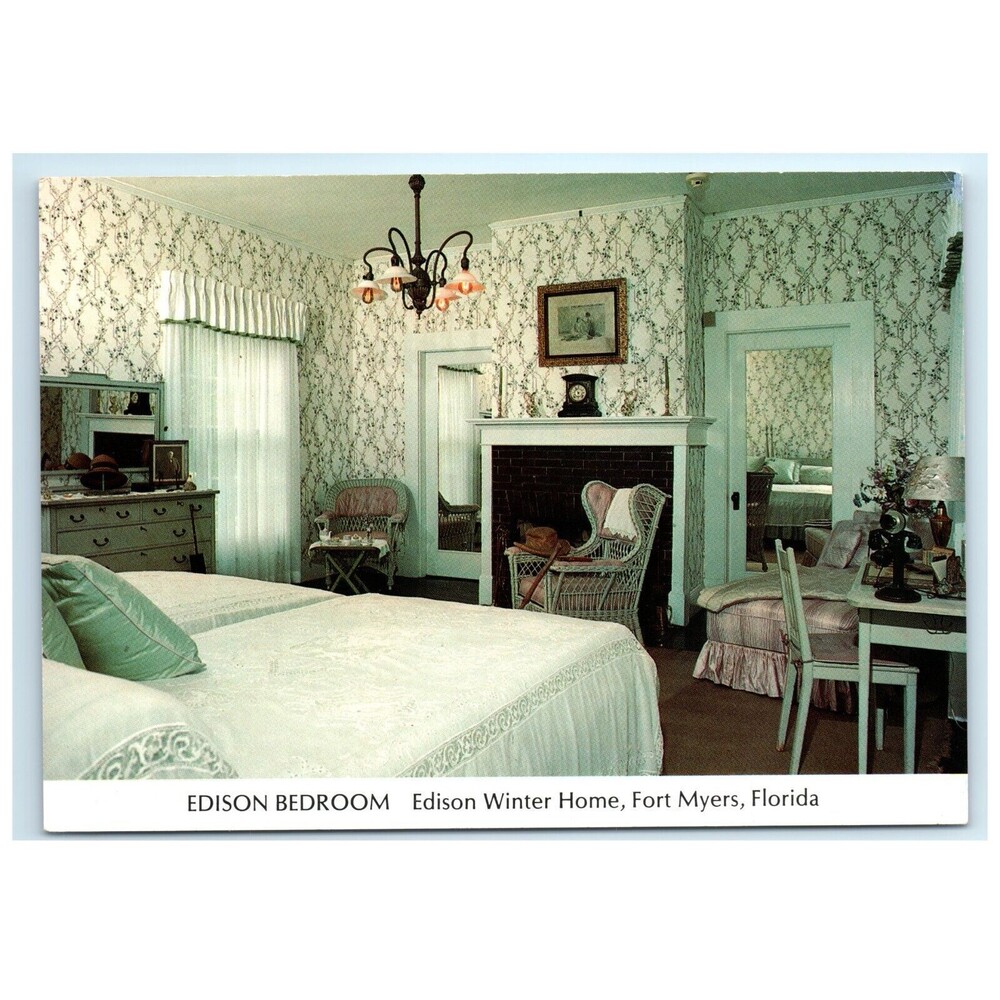 Vintage Florida Postcard‎ Thomas Edison Winter Home Fort Myers Ft Myers Museum